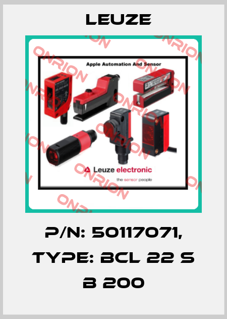 p/n: 50117071, Type: BCL 22 S B 200 Leuze