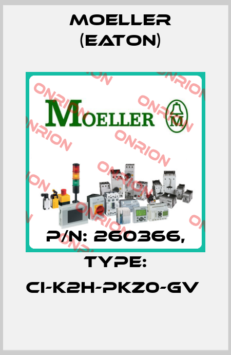 P/N: 260366, Type: CI-K2H-PKZ0-GV  Moeller (Eaton)