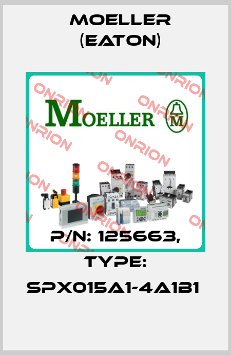 P/N: 125663, Type: SPX015A1-4A1B1  Moeller (Eaton)