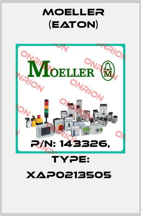 P/N: 143326, Type: XAP0213505  Moeller (Eaton)