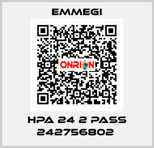 HPA 24 2 PASS 242756802  Emmegi