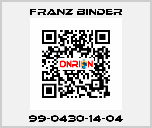 99-0430-14-04 FRANZ BINDER