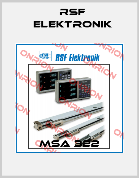 MSA 322 Rsf Elektronik