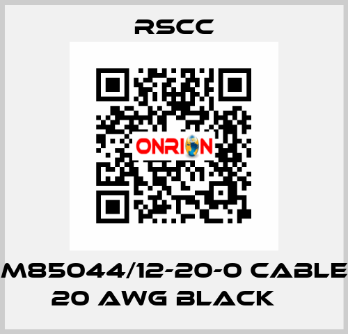 M85044/12-20-0 Cable 20 AWG BLACK    RSCC