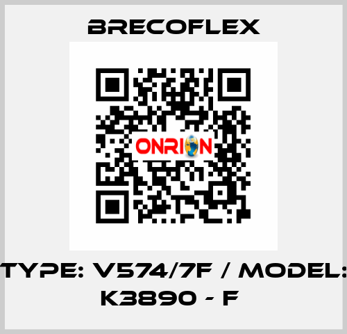 Type: V574/7F / Model: K3890 - F  Brecoflex