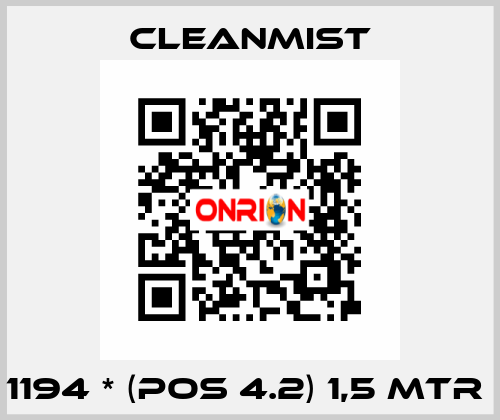 1194 * (pos 4.2) 1,5 mtr  CleanMist