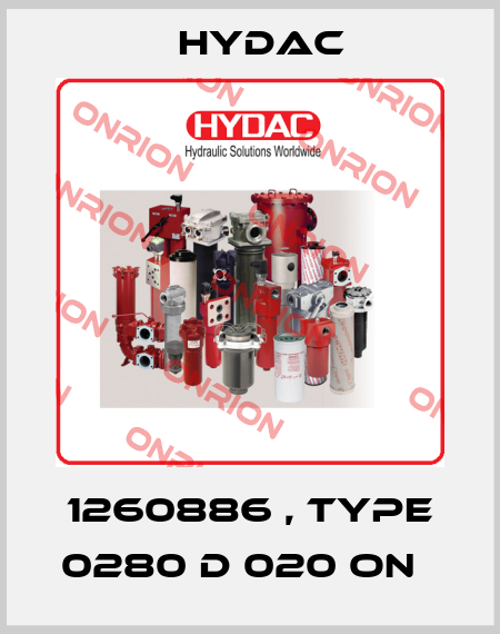 1260886 , type 0280 D 020 ON   Hydac