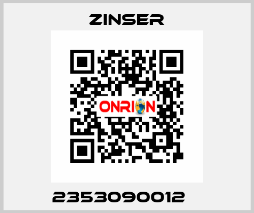 2353090012    Zinser