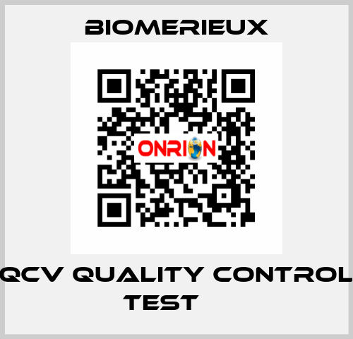 QCV quality control test     Biomerieux