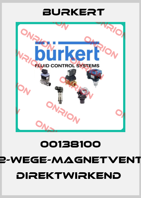 00138100 3/2-WEGE-MAGNETVENTIL; DIREKTWIRKEND  Burkert