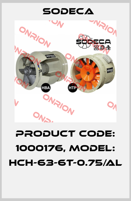 Product Code: 1000176, Model: HCH-63-6T-0.75/AL  Sodeca
