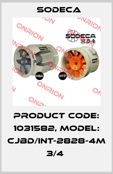 Product Code: 1031582, Model: CJBD/INT-2828-4M 3/4  Sodeca