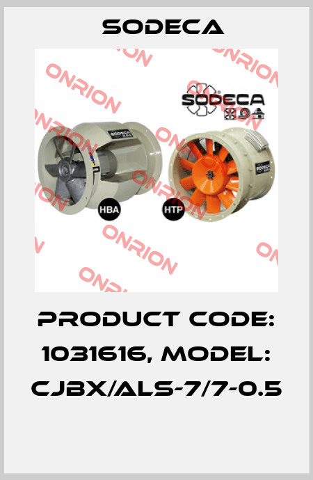 Product Code: 1031616, Model: CJBX/ALS-7/7-0.5  Sodeca