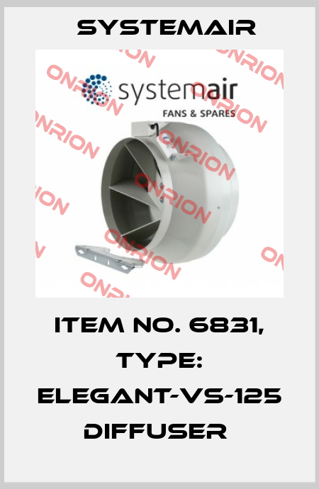 Item No. 6831, Type: Elegant-VS-125 Diffuser  Systemair