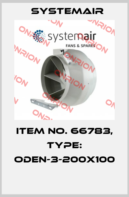 Item No. 66783, Type: ODEN-3-200x100  Systemair