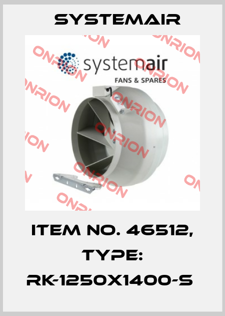 Item No. 46512, Type: RK-1250x1400-S  Systemair