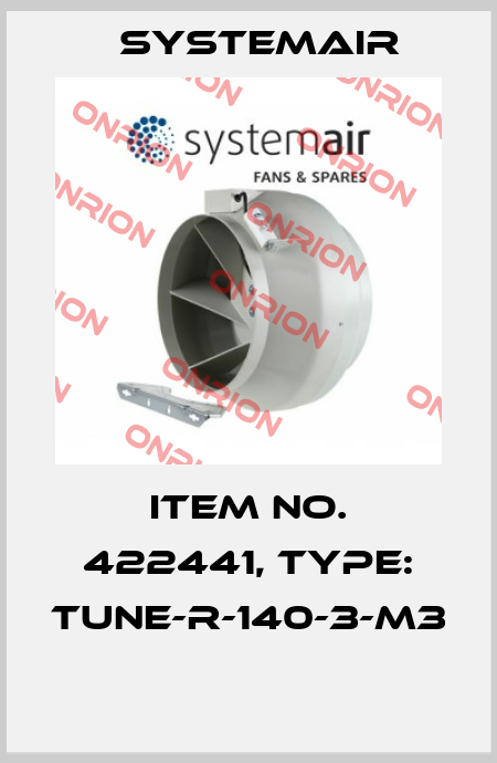 Item No. 422441, Type: TUNE-R-140-3-M3  Systemair