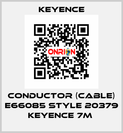 CONDUCTOR (CABLE) E66085 STYLE 20379 KEYENCE 7M  Keyence