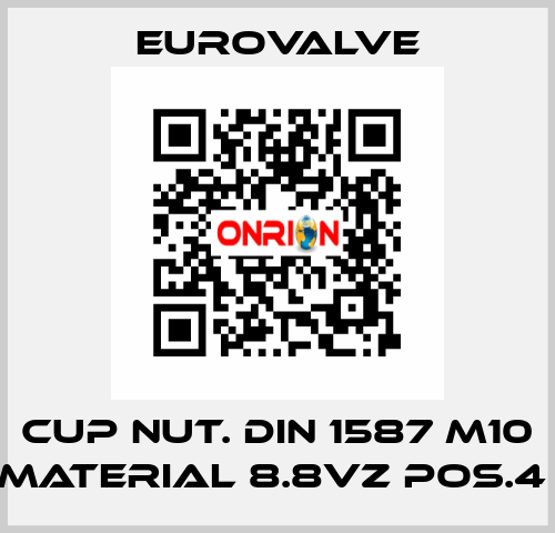 CUP NUT. DIN 1587 M10 MATERIAL 8.8VZ POS.4  Eurovalve