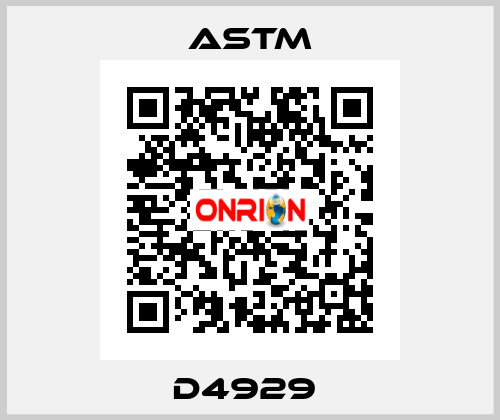 D4929  Astm