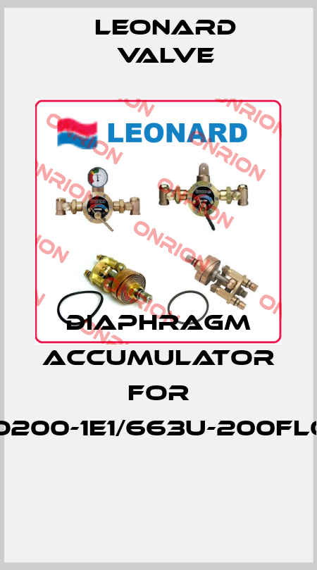 DIAPHRAGM ACCUMULATOR FOR SBO200-1E1/663U-200FL085  LEONARD VALVE