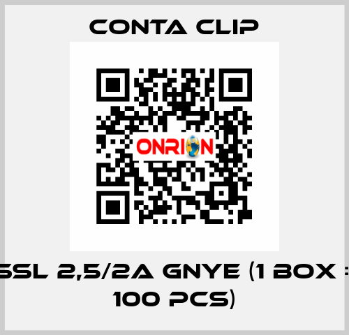 SSL 2,5/2A GNYE (1 box = 100 pcs) Conta Clip