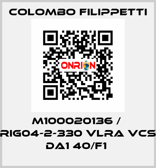 M100020136 /  RIG04-2-330 VLRA VCS DA1 40/F1  Colombo Filippetti