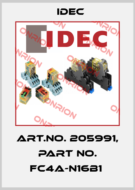 Art.No. 205991, Part No. FC4A-N16B1  Idec