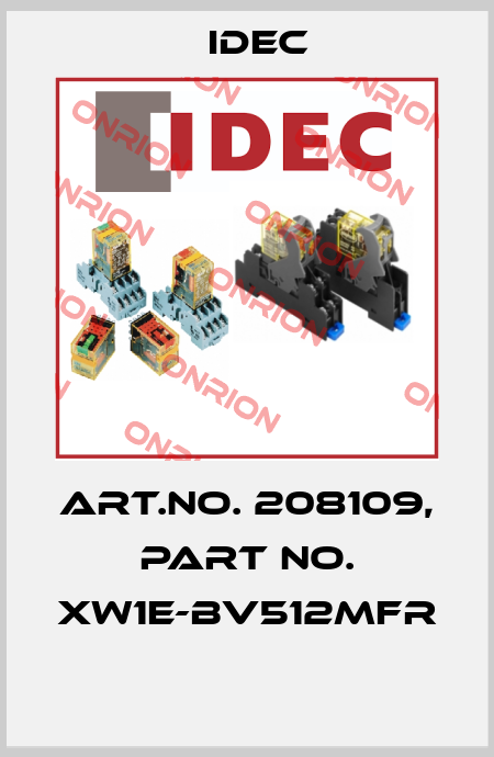 Art.No. 208109, Part No. XW1E-BV512MFR  Idec
