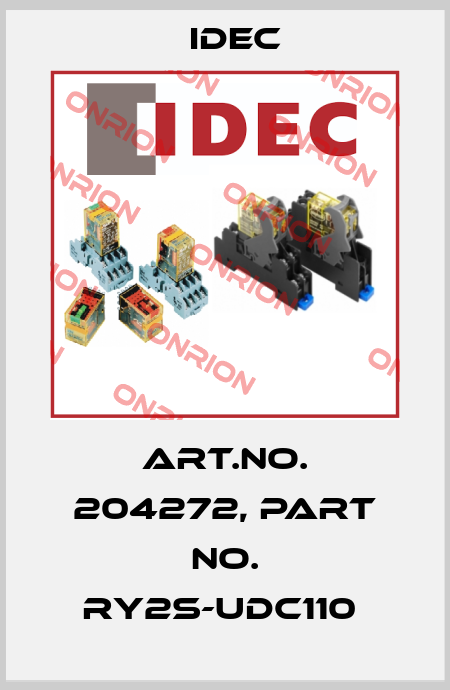 Art.No. 204272, Part No. RY2S-UDC110  Idec