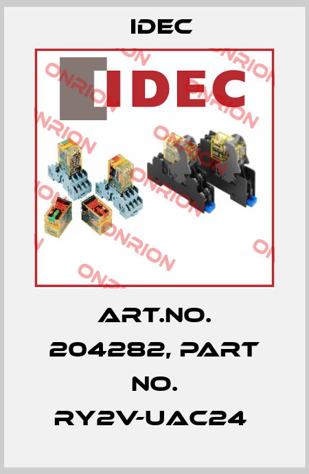 Art.No. 204282, Part No. RY2V-UAC24  Idec