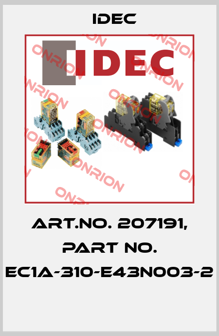 Art.No. 207191, Part No. EC1A-310-E43N003-2  Idec