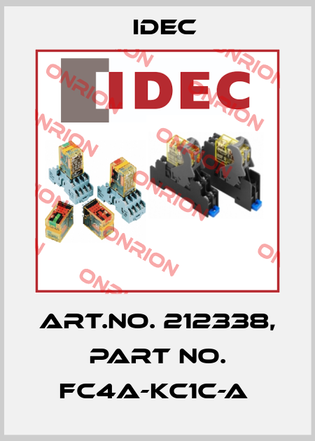 Art.No. 212338, Part No. FC4A-KC1C-A  Idec