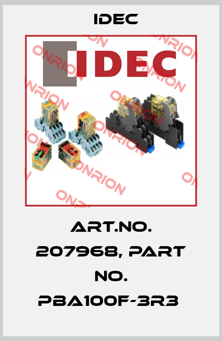 Art.No. 207968, Part No. PBA100F-3R3  Idec