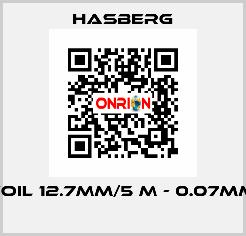 foil 12.7mm/5 m - 0.07mm  Hasberg