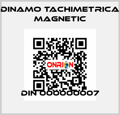 DIN 000000007 Dinamo Tachimetrica Magnetic