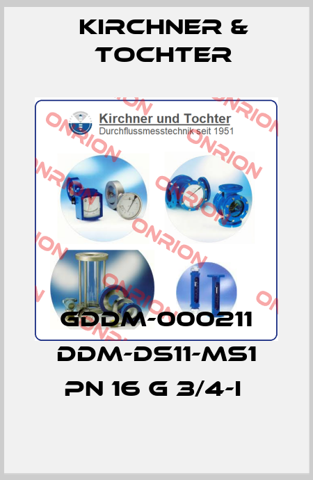 GDDM-000211 DDM-DS11-MS1 PN 16 G 3/4-I  Kirchner & Tochter
