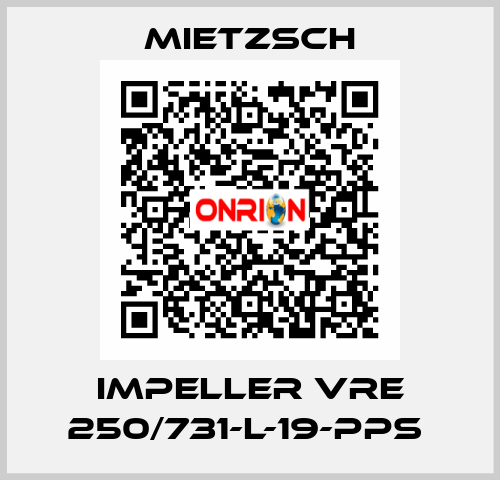 IMPELLER VRE 250/731-L-19-PPS  Mietzsch