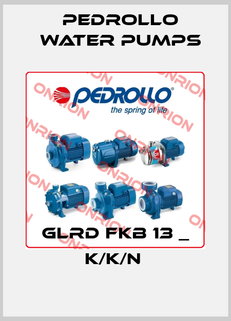 GLRD FKB 13 _ K/K/N  Pedrollo Water Pumps