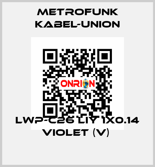 LWP-C26 LIY 1x0.14 violet (V)  METROFUNK KABEL-UNION