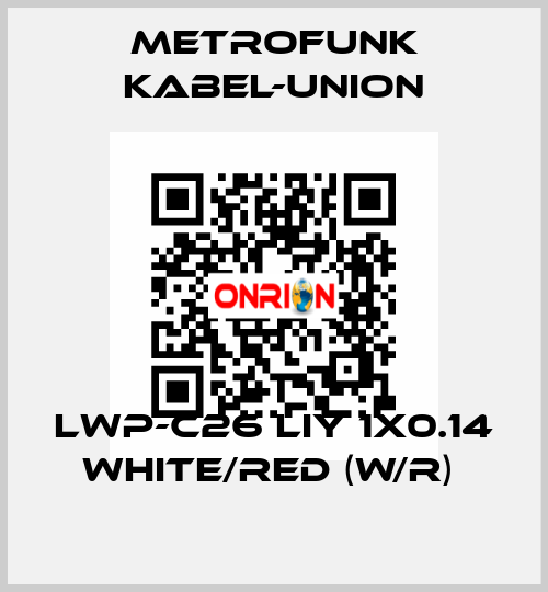 LWP-C26 LIY 1x0.14 white/red (W/R)  METROFUNK KABEL-UNION