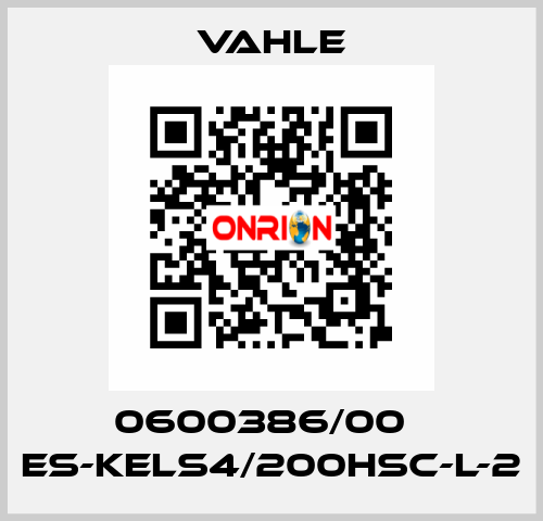 0600386/00    ES-KELS4/200HSC-L-2  Vahle