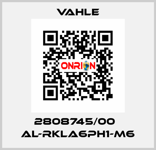 2808745/00    AL-RKLA6PH1-M6  Vahle