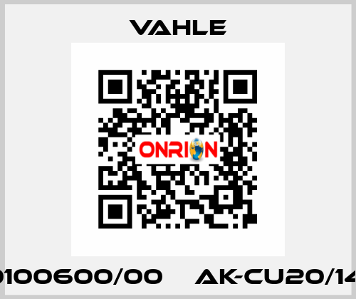 0100600/00    AK-CU20/14  Vahle