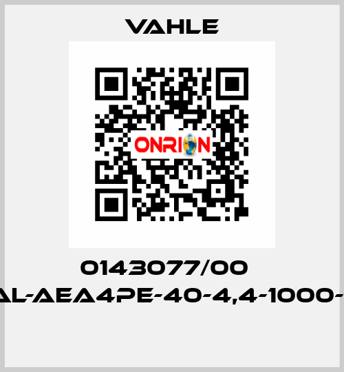 0143077/00    AL-AEA4PE-40-4,4-1000-D  Vahle