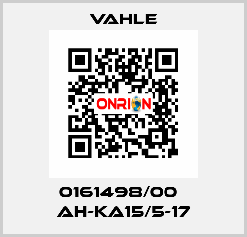 0161498/00    AH-KA15/5-17  Vahle