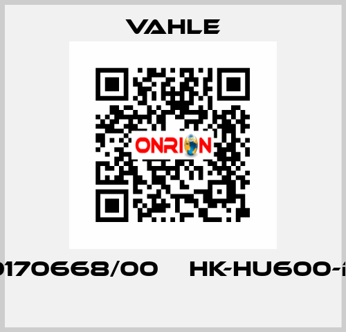 0170668/00    HK-HU600-D  Vahle