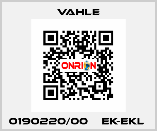 0190220/00    EK-EKL  Vahle