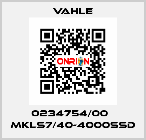 0234754/00    MKLS7/40-4000SSD  Vahle