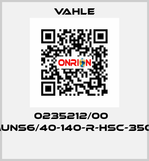 0235212/00    UE-MUNS6/40-140-R-HSC-350(375)  Vahle